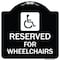 Signmission Reserved for Wheelchairs W/ Graphic Heavy-Gauge Aluminum Sign, 18" x 18", BW-1818-23166 A-DES-BW-1818-23166 - alternate 1
